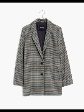 Madewell Dorset Blazer in Bowne Plaid Wool Size M
